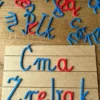Ruchomy Alfabet Montessori - 102 Litery do Nauki Pisania