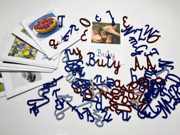 Literki Montessori do nauki pisania i czytania + Karty Obrazkowe GRATIS!