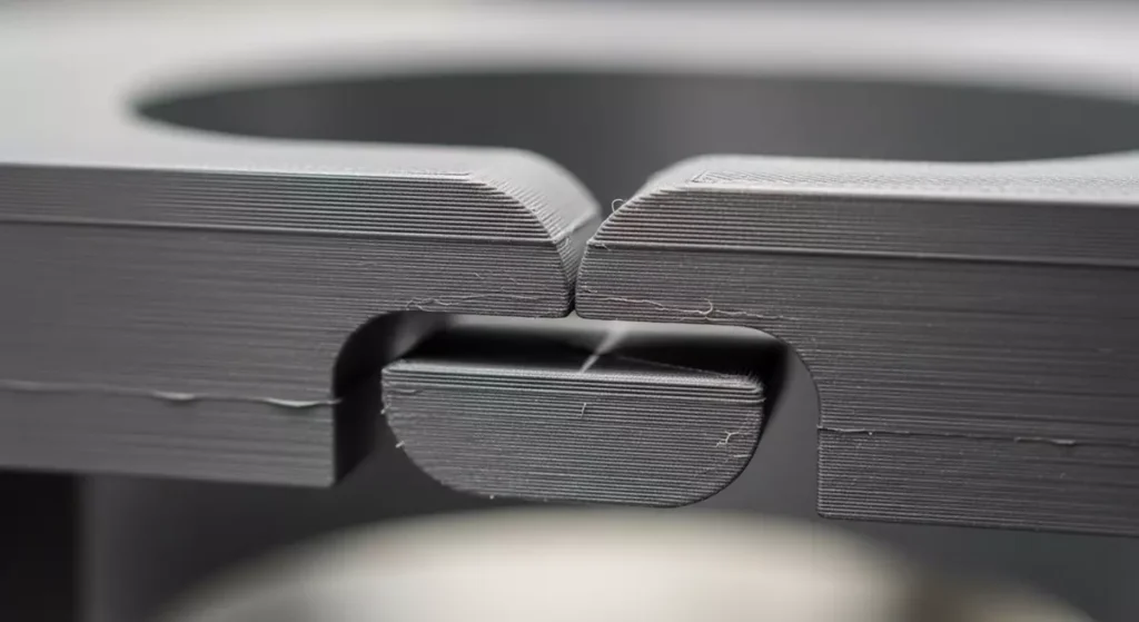 Mechaniczne łączenie dwóch wydrukowanych części typu jaskółczy ogon