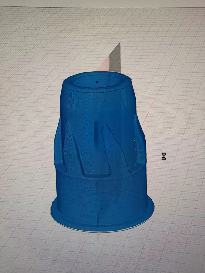 Model 3D napędu odkurzacza po skanowaniu 3D